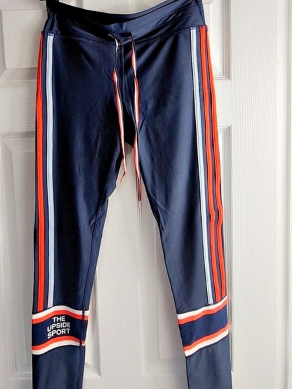 The Upside Color Block Athletic Leggings in Blue & Orange Size 6 Like w